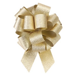 Unique Bargains Glitter Bright Gift Wrapping Large Pull Bow for Christmas Decoration 20 Pcs - 1 of 4