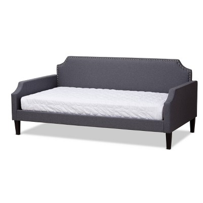 Twin Walden Fabric Upholstered Sofa Daybed Gray - Baxton Studio