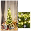 Tangkula 5/6/7/8/9FT Pencil Christmas Tree PVC Artificial Slim Tree w/ Metal Stand Home Holiday Decor Green - 4 of 4