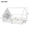 COWLOWN Full House Bed with Window & Fence, Wooden Playhouse Bed Frame, No Box Spring Needed - 2 of 4