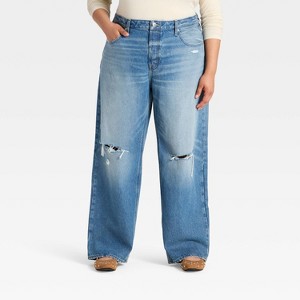 Women's Mid-Rise 90's Baggy Denim Jeans - Universal Thread™ - 1 of 3
