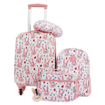 Travelers Club Kids' 5pc Hardside Checked Spinner Luggage Set