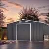 Outdoor 10x12 FT Storage Sheds, Storage Sheds with Two daylight Windows, Extra Large Size Storage Sheds with 0.25mm Steel Plate-Coolbibila - 3 of 4