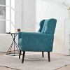 CAVINAS Upholstered Accent Chair with Pillow and Wood Legs,Modern Arm Chair,Padded Lounge Chair for Living Room - 4 of 4