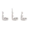 Sagebrook Home 7" Set of 3 Yoga Candle Holder - Polyresin Seated Women Votive Candle Holder - Peaceful Candle Decor for Home - 2 of 4