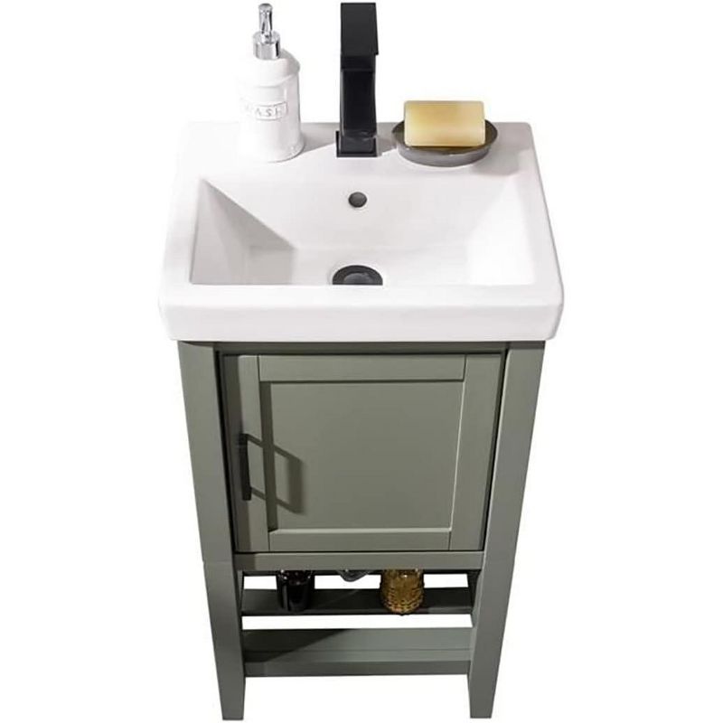 Legion Furniture 18 inches PEWTER GREEN SINK VANITY, 1 of 2