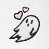 Dalix Heartly Ghost Embroidery Relaxed Hoodie Soft Fleece Sweatshirt Fit Lounge Womens - 2 of 4