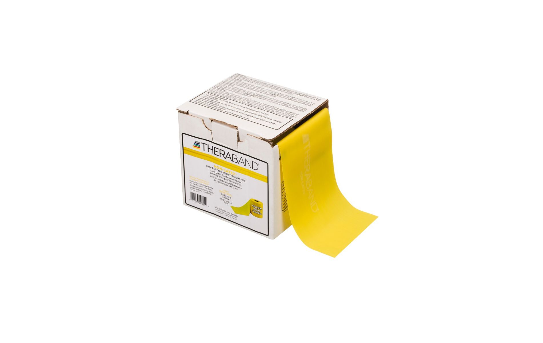 THERABAND Resistance Band, 25 YD Roll, Yellow, Thin Thickness, 3 LBS Resistance, Level 2, Non-Latex