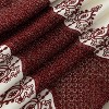 RT Designers Collection Debbie Macrame Construction 3" Rod Pocket Curtain Panel Beige/Burgundy - 3 of 4