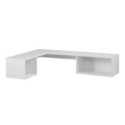 Flint Wall Mount Corner Desk White - Aiden Lane