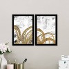 (Set of 2) 15" x 21" Gold and Gray Abstract Framed Wall Art Prints White - Wynwood Studio: Modern Decor, Pine Frame - 4 of 4