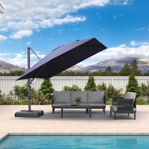PURPLE LEAF Cantilever Telescopic Umbrella for Swimming Pool, Patio, Porch, Garden - 1 of 1