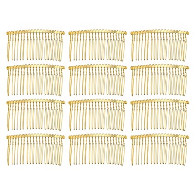 Unique Bargains No Slip Hair Side Combs Accessories Metal For Hair Styling 12 Pcs