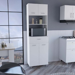 Okak Modern Sideboard Cabinet Freestanding Kitchen Pantry with 2 Doors and 5-tier Storage Shelve - 1 of 4