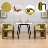 Kumasinova Teddy/Velvet Accent Chair Set of 2,Modern Living Room Chairs with Curved Round Backrest,Barrel Side Chairs for Bedroom,Living Room,Kitchen - 2 of 4
