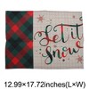 Unique Bargains Christmas Place Mats Linen Red Green Beige White 13"x17.7" 2 Pcs - 3 of 4