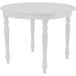 HomeRoots 39" White Solid Wood Round Top Dining Table - 1 of 4