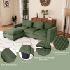 WestinTrends Hearthside 99" Modular Corduroy L-Shaped Sectional Sofa and Chaise With USB/Type-C Ports and Side Pockets - 3 of 4