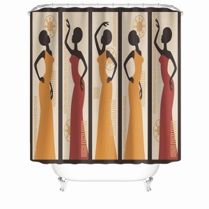 Elegant Woman Shower Curtains for Bathroom Waterproof Fabric Bath Curtain Durable Soft Stylish Bathroom Decor 72x72 Inch - 1 of 1