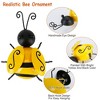 iNova "4Pcs 3D Bumble Bee Iron Hanging Wall Decor Set for Fence, Lawn, and Home Living Room Art Sculptures"Yellow - 4 of 4
