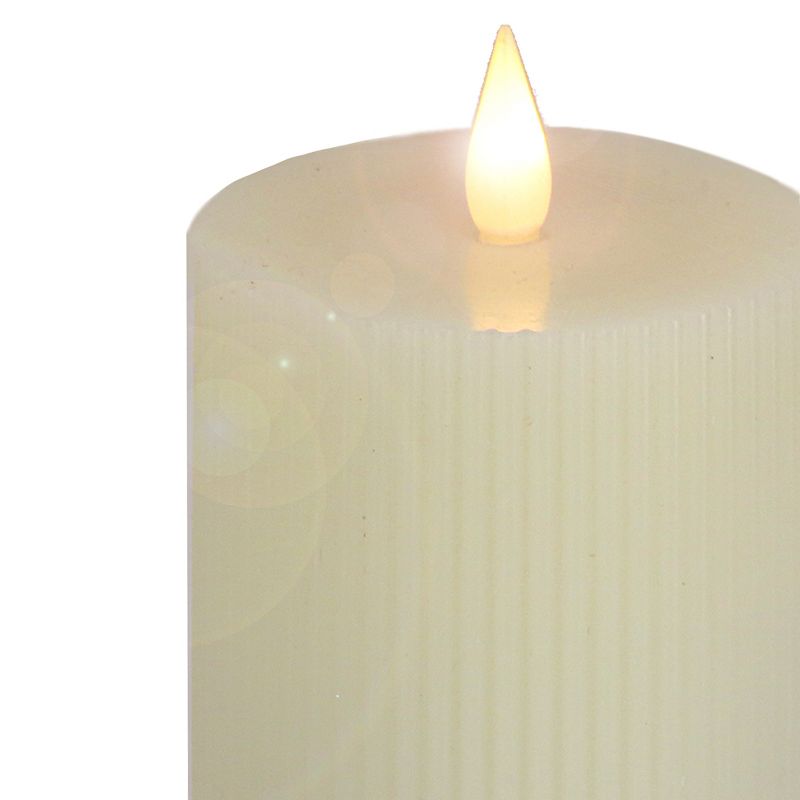 7" HGTV LED Real Motion Flameless Ivory Candle Warm White Lights - National Tree Company, 3 of 5