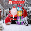 6ft Christmas Inflatable Decorations, Cute Santa Claus with Gift Box, Suitable for Holiday Home Party Garden Lawn Decorations, Indoor and Outdoor Use - 4 of 4