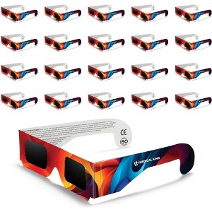 Solar Eclipse Glasses 20 pack - 2024 CE and ISO Certified 2024 Multicolor Safe Shades for Direct Sun Viewing - MedicalKingUsa - 1 of 4