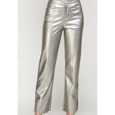 Women's Shimmer Faux Leather Pants - Strut & Bolt