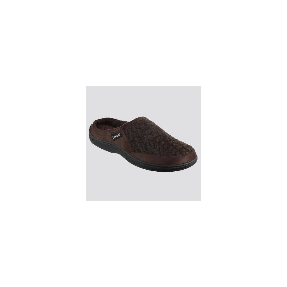 Isotoner Men's Logan Hoodback Slippers - Brown XL