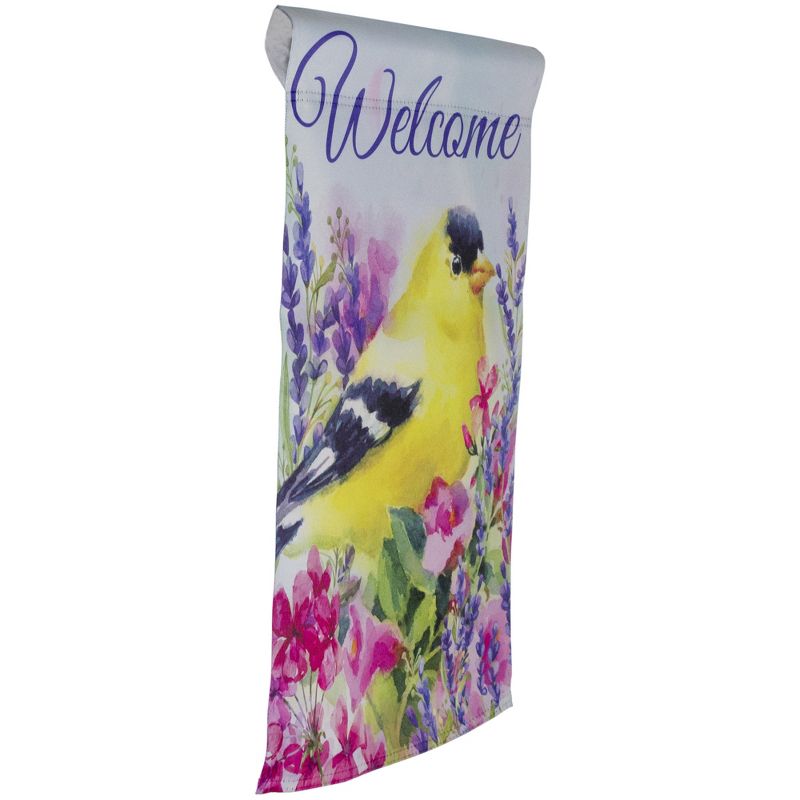Northlight Welcome Yellow Finch Spring Outdoor Garden Flag 12.5" x 18", 4 of 5