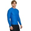 Sporti Sporti Men's L/S UPF 50+ Sport Fit Rash Guard Aqua Blue/Grey Large - 3 of 4