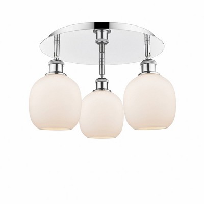 Belfast - 3 Light Flush Mount In Industrial Style-9.5 Inches Tall and 17.75 Inches Wide