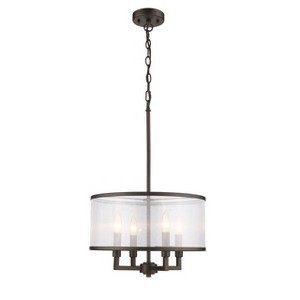 Chloe Lighting Valentina Transitional 4 Light Rubbed Bronze Ceiling Pendant 16" Wide - 1 of 4