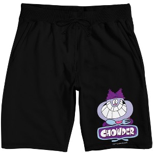 Chowder Character Art Adult Black Sleep Pajama Shorts - 1 of 4