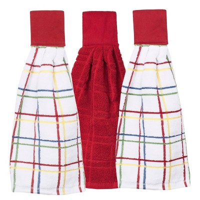 John Ritzenthaler Co. Ritz 3-Pack Solid and Multi Check Tie Towel Set
