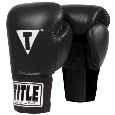 TITLE Classic Leather Training Gloves 2.0 - Pre-Molded Foam, Elastic Wrist Strap