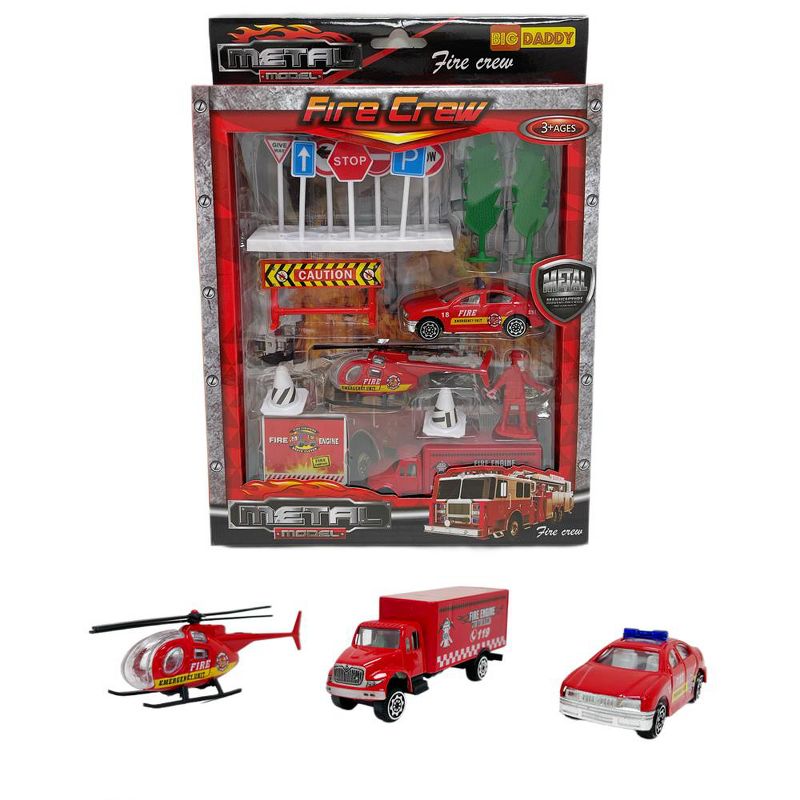 BIG DADDY TRUCKS - City Fire Truck Rescue Team Vehicles & Accessories, 1 of 7