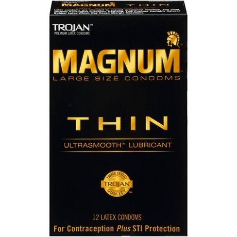 Trojan Magnum Thin Lubricated Condoms - 12ct - image 1 of 4