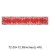 Unique Bargains Christmas Table Runner Branch Border Linen 72"x13" 1 Pc - 3 of 4