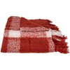 Northlight Red Plaid Woven Fringed Christmas Throw Blanket 50" x 60" - image 3 of 4