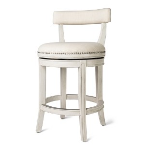 Maven Lane Alexander Swivel Fabric Counter Height Bar Stool - 1 of 3