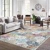 Rugs Washable Rugs for Bedroom Vintage Entry Boho Area Rug Living Room Rug Non Slip Non Shedding Stain Resistant Low Pile Folding Floor Cover - 2 of 4