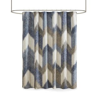 Gracie Mills Heise 200 TC Cotton Shower Curtain - 1 of 4