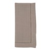 4pk 20"x20" Hemstitched Design Border Dinner Napkins Taupe - Saro Lifestyle: Solid Polyester Kitchen Textiles - 2 of 4