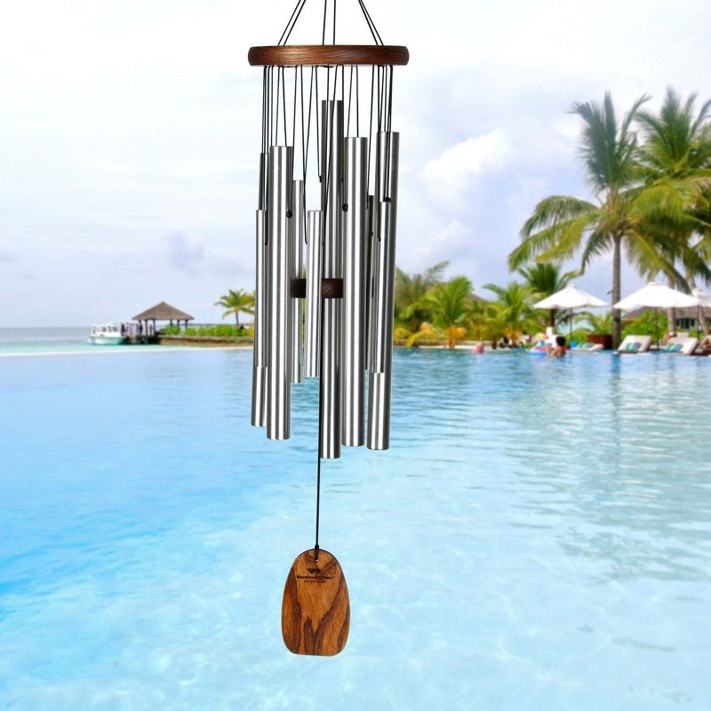 Woodstock Wind Chimes Signature Collection, Magical Mystery Chimes Silver Wind Chime, 3 of 12