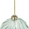 Northlight Glittered Swirls Christmas Glass Ball Ornament - 4" - Mint Green - 4 of 4