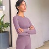 Anna-Kaci Active Women's Long Sleeved Seamless Fitness Yoga Top - 4 of 4