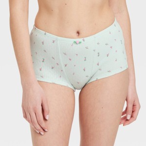 Women's Pointelle Boy Shorts Underwear - Colsie™ - 1 of 4