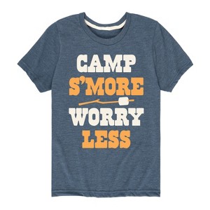Boys' - Instant Message - Camp Smore Worry Less Short Sleeve Graphic T-Shirt - 1 of 4