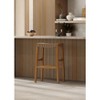 Maven Lane Emerson Rustic Backless Vegan Leather Bar Height Bar Stool - 2 of 4